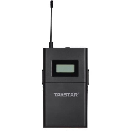 Takstar WPM-200R UHF Wireless Audio System Receiver LCD Display 6 Selectable Channels 50m Transmission Distance In-Ear Headphone