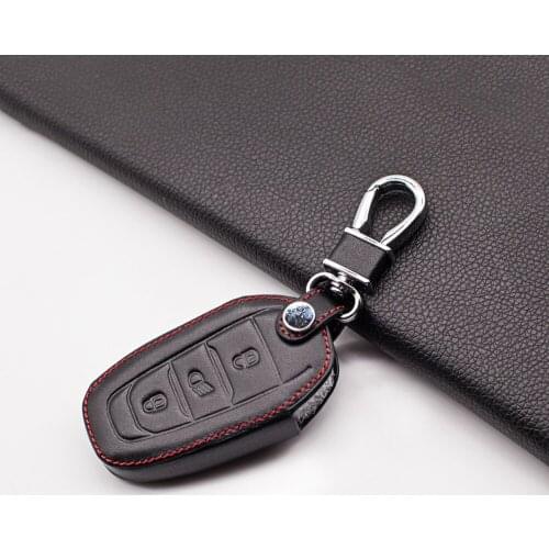 Smooth Leather car key cover case for Peugeot 3008 308 508 408 2008 RCZ CHAVE for Citroen C4L C5 C3 CACTUS C6 C8 Xsara Picass