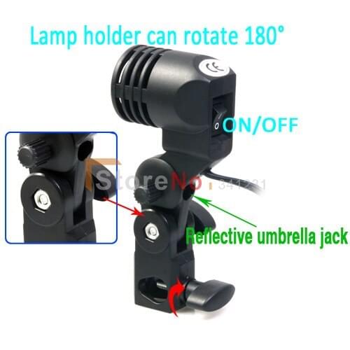 Cmaera Lamp Bulb Holder Socket Flash Umbrella Bracket