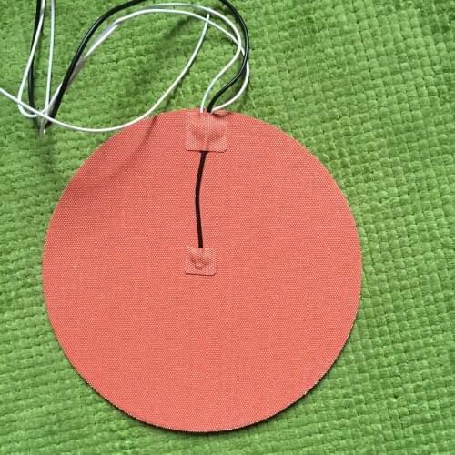 Dia 254mm 400W 120V w/ 3M PSA & Thermistor, Round Circular Tank Silicon Heater Pad, 3D Printer Build Plate Heatedbed