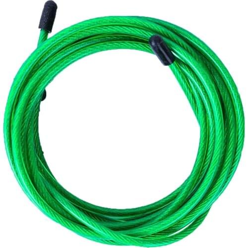 Velites double jump Cable for Crossfit Comba, gym, Fitness and boxing | Green PVC and 4 mm steel for Vrope Earth