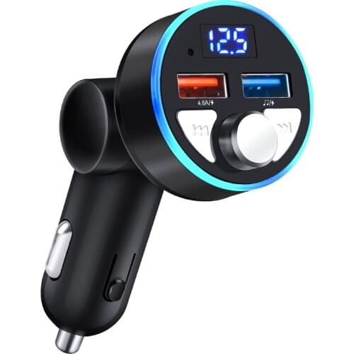 Car Handsfree FM Transmitter Car Cigarette Lighter Mp3 Player Dual USB Charger Expand Support Disk Music Play Auto Accessories