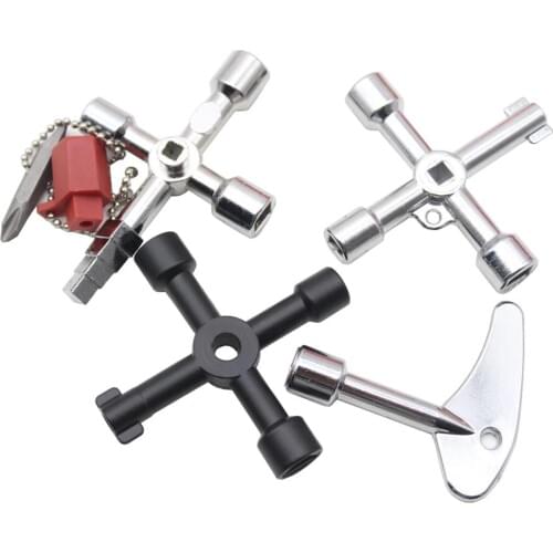 Multifunction 4 Ways Universal Triangle Wrench Key Plumber Keys Triangle For Gas Electric Meter Cabinets Bleed Radiators