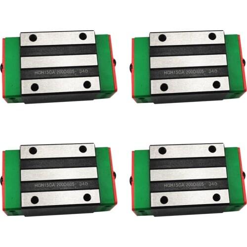Hot 4Pcs HGH15CA Linear Guide Rail Slider, HGR Linear Guide CNC Diy Parts for Linear Guide