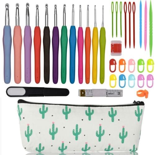 Crochet Hook Set For Crochet Hooks And Knitting Needles DIY Weave Clothes Scissors Stitch Markers Sewing Tools For Crocheting