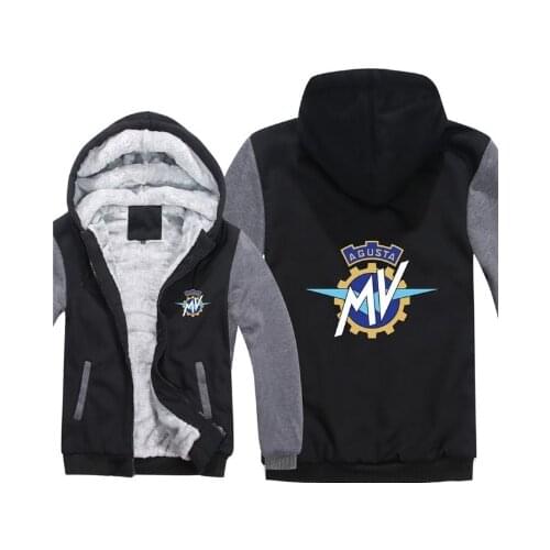 2020NEW MV Agusta Hoodies Winter Men Fashion Wool Liner Jacket Motorcycle Sweatshirts Men Coat
