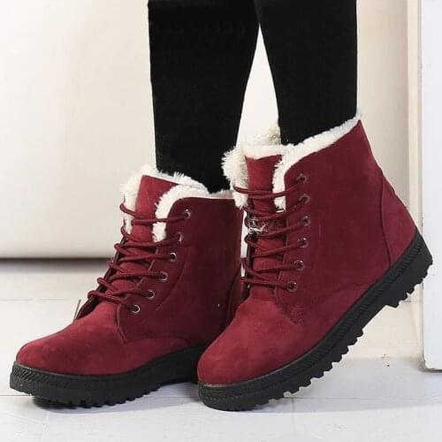 New Women Winter Snow Boots Outdoor Cotton Shoes Women Winter Shoes Heels Winter Boots Ankle Botas Shoes Woman