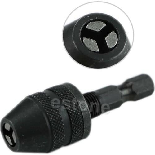 New 1/4 Snap In Hex Shank Keyless Electric Drill Chuck Conversion Clamp 0.3-3mm