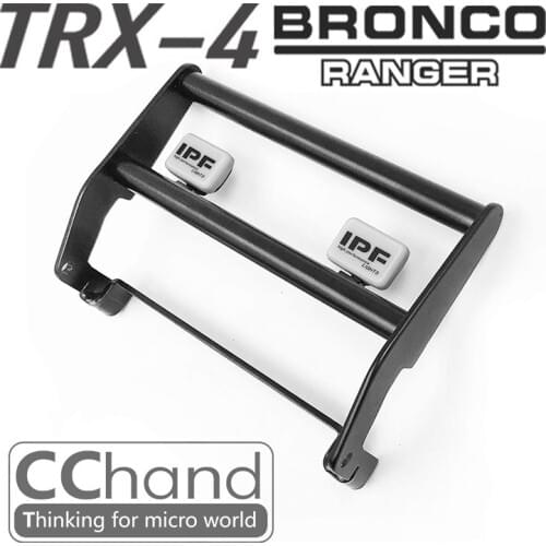 Front Metal Bumper with IPF Light for TRAXXAS DEFENDER TRX-4 BRONCO crawler car