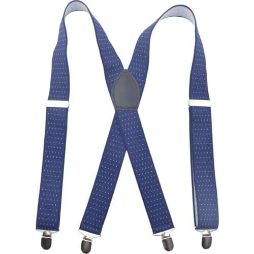 2017 hot sale Men large size xl Clip-on Braces Elastic 3.5cm Wide black Suspenders/gallus 3.5*120cm Wholesale & Retail