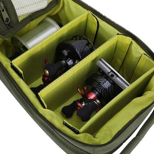 Portable Outdoor Fishing Reel Line Lure Gear Bag Carry Storage Tackle Tool Pouch