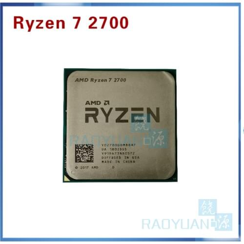 AMD Ryzen 7 2700 R7 2700 3.2 GHz Eight-Core Sinteen-Thread 16M 65W CPU Processor YD2700BBM88AF Socket AM4