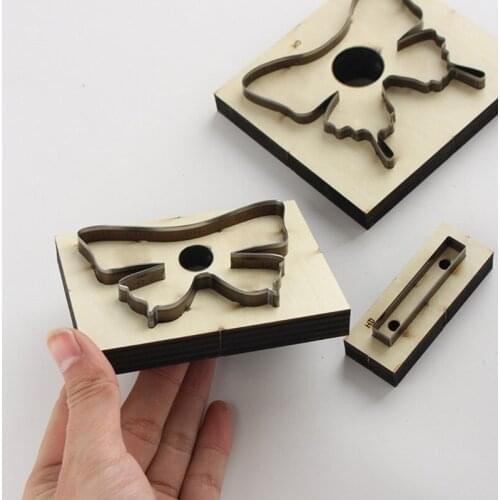 R58E 3Pcs Butterfly Wooden Die Cutting Leather Mold Swallowtail Cutting Mold Scrapbook Embossing Jewelry DIY Leather Crafts