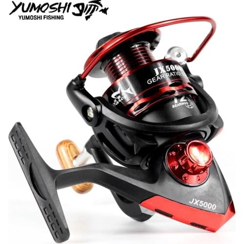 Fishing Reel Hot-selling 5.5 : 1 Metal Spinning Sea Folding Handle Reel Bearing aluminum Yumoshi classic style 1000- 7000