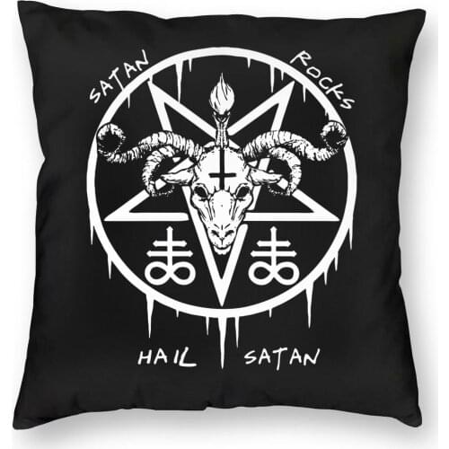 Hail Satan Satan Baphomet Pillow Case Home Decorative Satanic Cushion Cover Throw Pillow for Home Double-sided Printing Print