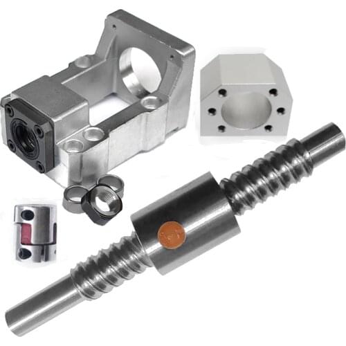 1PC Ball Screw Straight Nut 1605 1610 End machined no flang nut bearing block BF12 DSG12H XB25*30 cnc machine parts