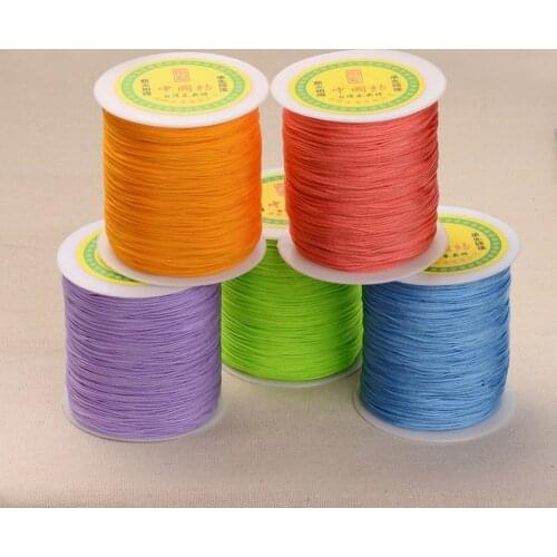 About 300meter/roll Polyester Cords 1mm Knotting Cord Beading String, for Bracelet Making DIY Bracelet Necklace Accessories