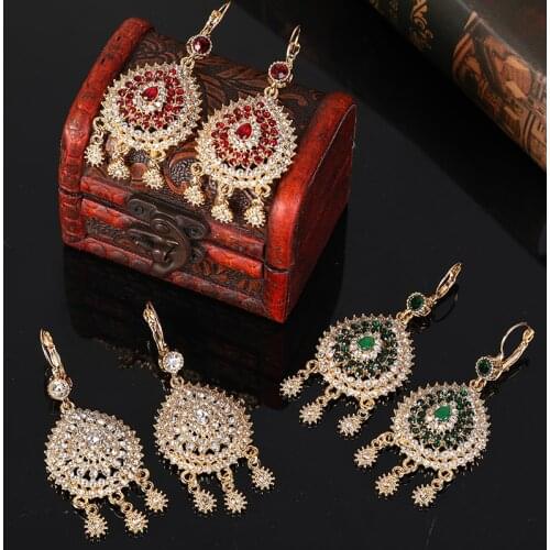 Morocco Caftan wedding gold jewelry earrings for women fashion jewelry earrings high quality jewelry earrings
