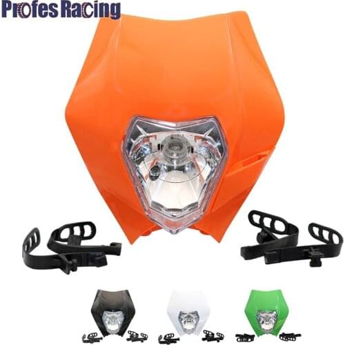 Universal Motorcycle 12V 35W White Green Motorcycle Dirt Bike Motocross Supermoto Waterproof For Headlight Exc Fairing Black