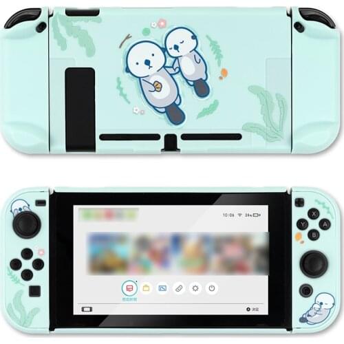 NS Lite Protective Case For Nintendo Switch Split Shell Case Shiba Inu Sea Otter Hard Cover Protective Shell For Nintendo Switch