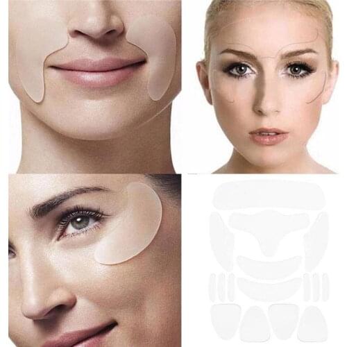 16-in-1 Silicone Face Patches Set For Face Forehead Tear Tool Removal Chin Lifting Beauty Eye Reusable Sticker Chee A8N9