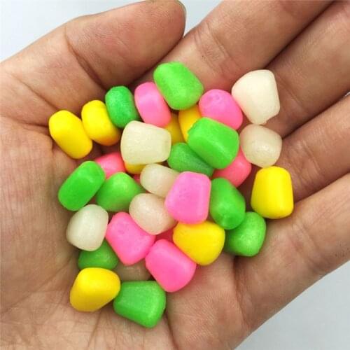 50Pcs/lot Soft Plastic Multicolor Practical Artificial Pop Up Fake Soft Lures Corn Fishing Bait Carp Fresh Water Fishing Tool