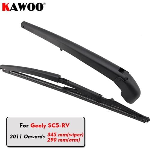 KAWOO Car Rear Wiper Blades Back Window Wipers Arm For Geely SC5-RV Hatchback (2011 Onwards) 345mm Auto Windscreen Blade Styling