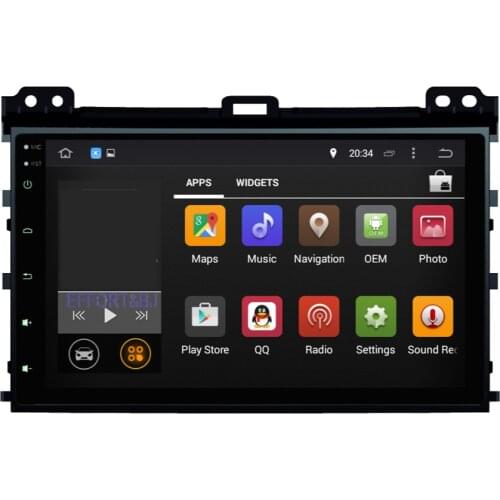 Car radio player Stereo BT RDS RAM 4GB Head unit 1024*600 Octa Core Android 9.0 Car GPS Navigation for TOYOTA PRADO 2002-2009