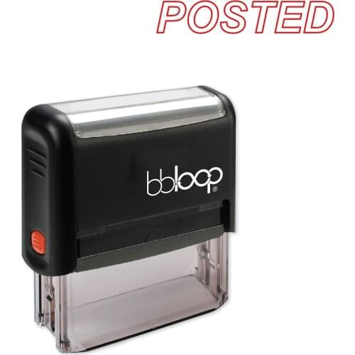 Bbloop Posted w/Italic outline Style Font and Design Self-Ink