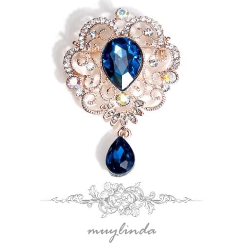 Muylinda Baroque Brooches For Women Jewellery Women Party Crystal Water Drop Broach Brooch and Pins Clothes Scarf Jewelry