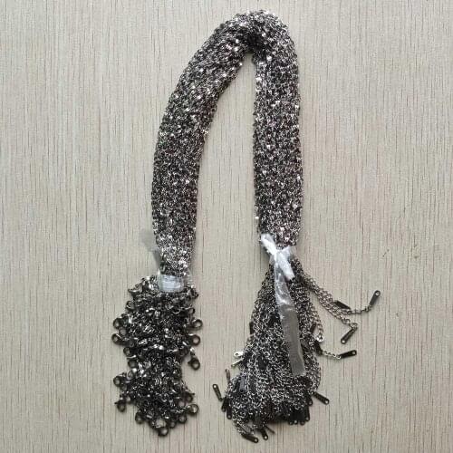 Fashion good quality stainless steel Lip Necklace Rope 45cm Chain Lobster Clasp DIY Jewelry Accessories Wholesale 50pcs/lot