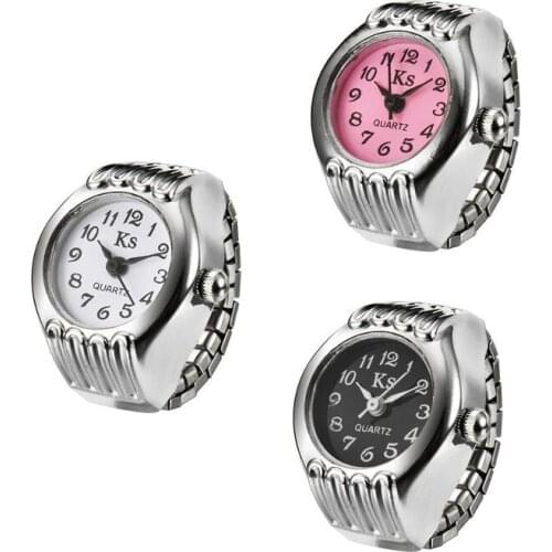 New Fashion Women Ring Watch Stretch Quartz Finger Watches Rings Small Dial Quartz Analog Watch Jewelry Gifts Womens Rings