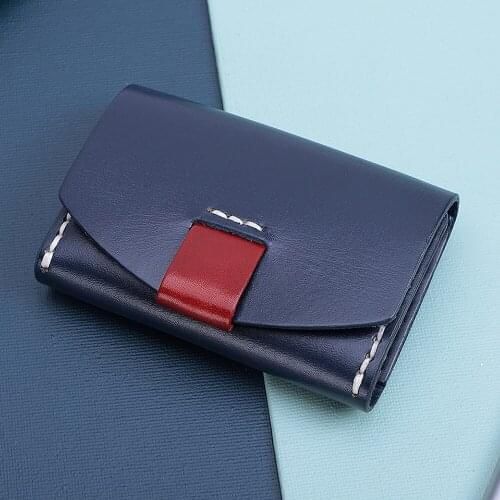 JOYIR Genuine Leather Card Holder Vintage Designer Unisex Credit Card Id Holder Women Men Minimalist Coin Purse for Cards 2021