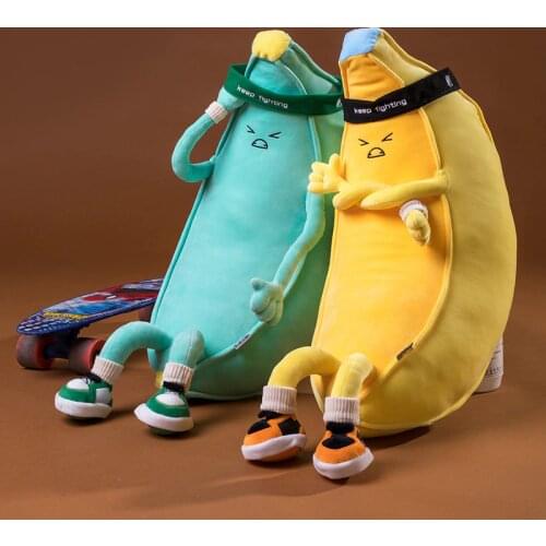 Korean Pop Banana Man Toy Doll Funny Keep Fighting Banana Pillow Plush Toy Weight Loss Banana Toy Sofa Pillow Home decoration