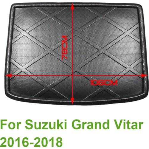 Tray Trunk Floor Carpet Mats For Grand Vitara 2016-2018 2016 2017 2018 Auto Car Rear Boot Cargo Liner Carpet Pad Mat