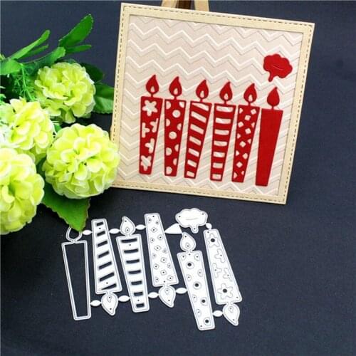 Birthday Candles Metal Dies Cutting For Scrapbooking Card Making New Arrival Knife Die Template Craft