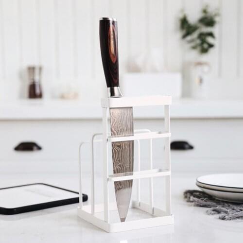 Metal Iron Kitchen Drying Rack Pot Lid Holder Storage Stand Cutting Board Holder Kitchen Knife Rack