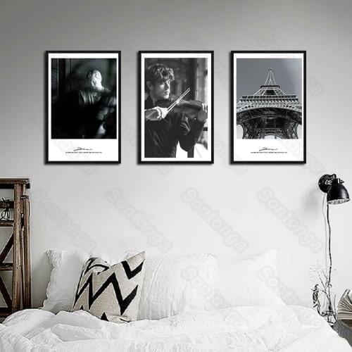 Model Violin Art Poster Dormitory Poster Background Wall Decoration 3D Stereo Wall Sticker Boy Bedroom Wallpaper Self-Adhesive