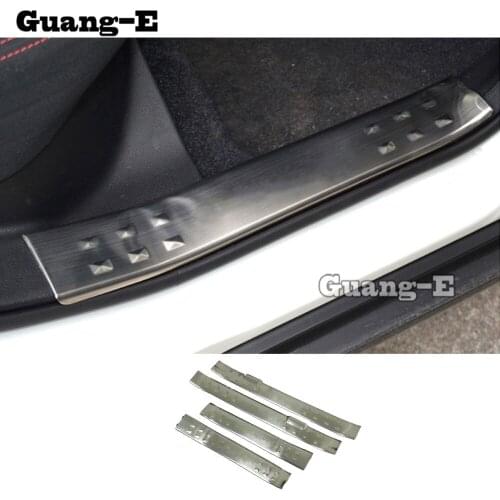 Cover Stainless Steel Pedal Door Sill Scuff Plate Inner Built Threshold 4pcs For Suzuki S-Cross Scross SX4 2014 2015 2016 2017