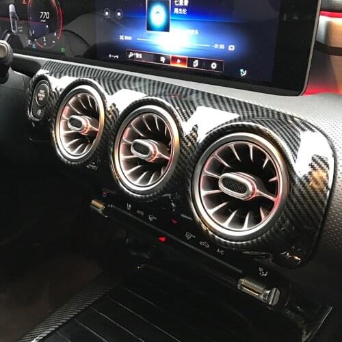 Dashboard Air Vent Stickers Trim Cover For Mercedes-Benz- A CLA Class W177 V177 C118 A180 A200 A220 A250 Accessories Car Styling