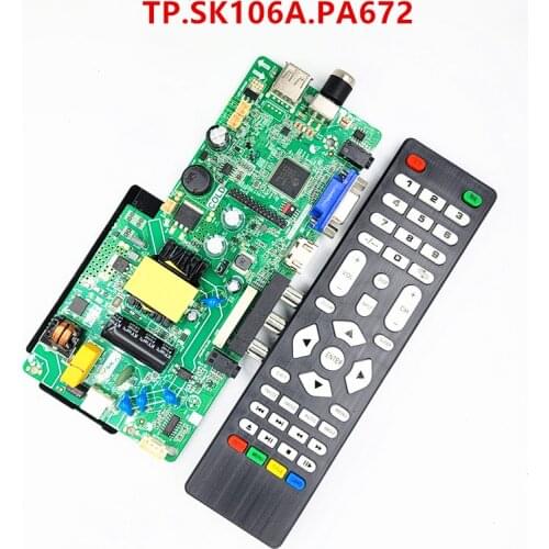New LCD TV motherboard TP.SK106A.PA672 TP.SK108.PA672 free remote control