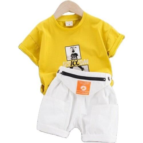 New Summer Baby Girls Clothes Boys Cotton T-Shirt Shorts 2Pcs/Set Fashion Children Outfits Toddler Casual Costume Kids Tracksuit