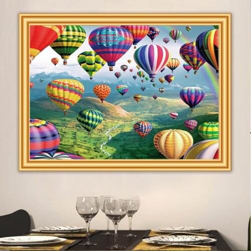 New Arrivals 5d Diamond Painting Landscape Full Square /round Diamond Embroidery Balloon Mosaic Picture Of Rhinestone Decor Gift