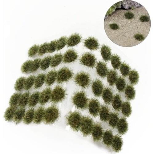 One Pack 50pcs Winter Green Grass Clusters Model Scenery Railway Wargame Accessories PJ15