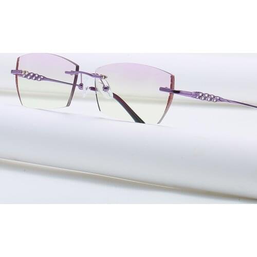 ZIROSAT 58133 Rimless Gold Glasses Frame Women Light Weight Optical Rim Eyeglasses Frames Prescription Myopia Spectacles