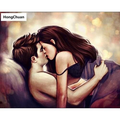 Couple Characters 5D DIY Square/Round Diamond Painting Mosaic Diamond Embroidery Cross Stitch Needlework Home Decoration Mural