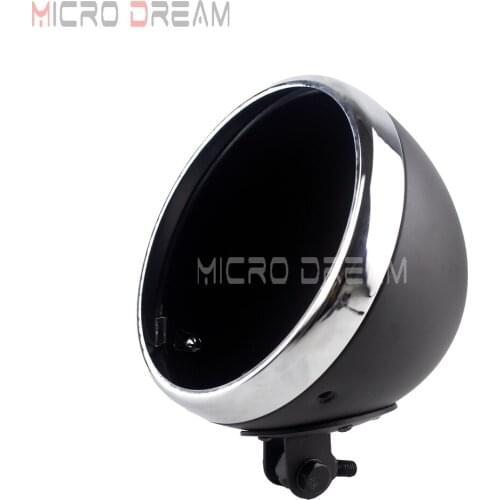 7 inch LED Headlight Housing Shell Motorcycle Front Head Lamp Bottom Mount Headlamp Light Bulb Bucket for Harley Sportster Dyna