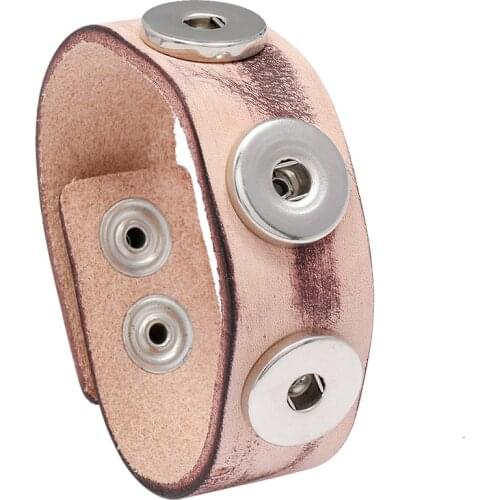 Simple Jewelry Retro Noosa Detachable DIY Button Cowhide Bracelet Personalized Mens Bracelet Jewelry