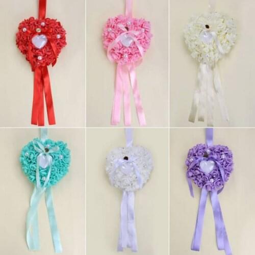 Wedding Card Boxes Bubble Rose Flower Wedding Heart-shaped Ring Pillow Bride Ring Box Anniversary Gift Box