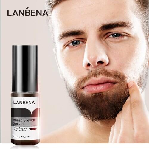 LANBENA Beard Growth Serum Facial Hair Beard Rapid Growth Thickening Nourishes Hair Loss Treatment Beard Maintenance Products